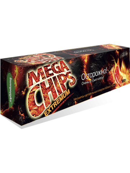 Мега чипсы картофельные "EXTREMUM" со вкусом тайского перца 100г*25 Мега чипсы картофельные "EXTREMUM" со вкусом тайского перца 100г*25